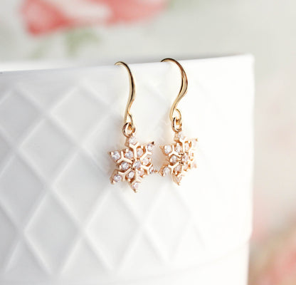 Tiny Snowflake Earrings