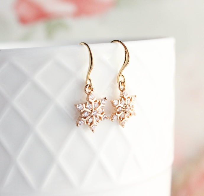 Tiny Snowflake Earrings