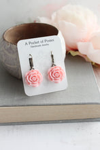 Load image into Gallery viewer, Pastel Pink Rose Earrings (30 colors/styles)