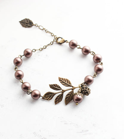 Pearl Branch Bracelet | Cranberry Red (more options)