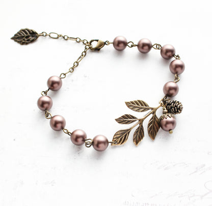 Pearl Branch Bracelet | Cranberry Red (more options)