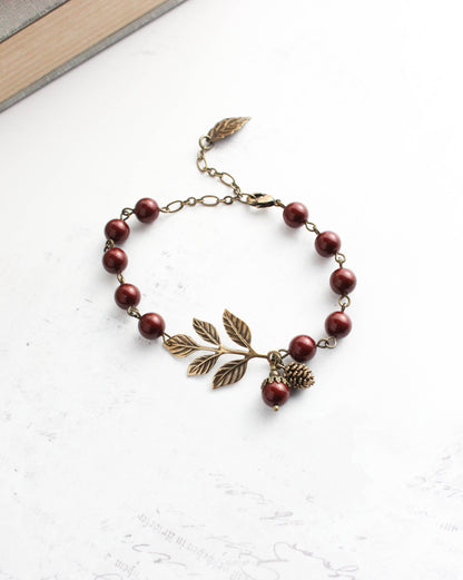 Pearl Branch Bracelet | Cranberry Red (more options)