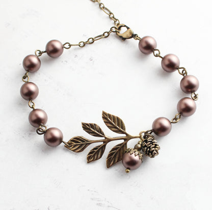Pearl Branch Bracelet | Cranberry Red (more options)