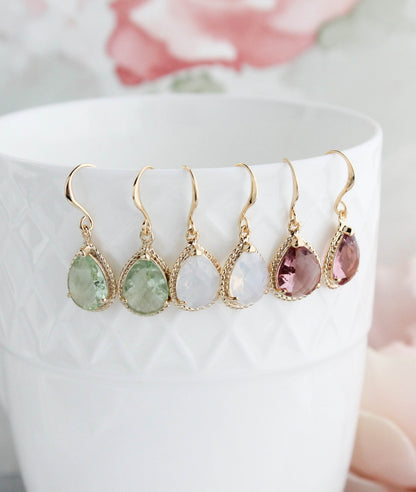 Glass Teardrop Necklace (more options)
