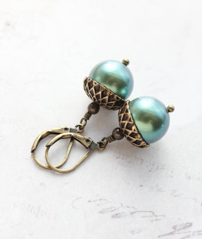 Acorn Necklace (23 Pearl Colors) | Nature Charms