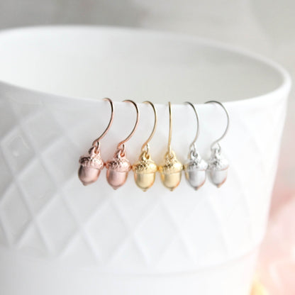 Tiny Acorn Earrings (3 options)