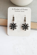 Load image into Gallery viewer, Lotus Flower Earrings | Silver Rhodium Daisy Drops