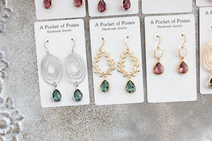 Oval Swirl Earrings | Dusty Sage Green (2 Options)