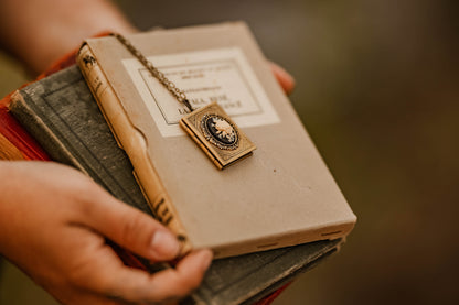 Big Floral Cameo Book Locket (3 Styles)