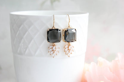 Art Deco Earrings | Glass Leaf Drops (6 Colors)