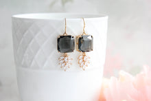 Load image into Gallery viewer, Art Deco Earrings | Glass Leaf Drops (6 Colors)