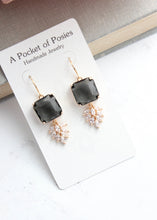 Load image into Gallery viewer, Art Deco Earrings | Glass Leaf Drops (6 Colors)