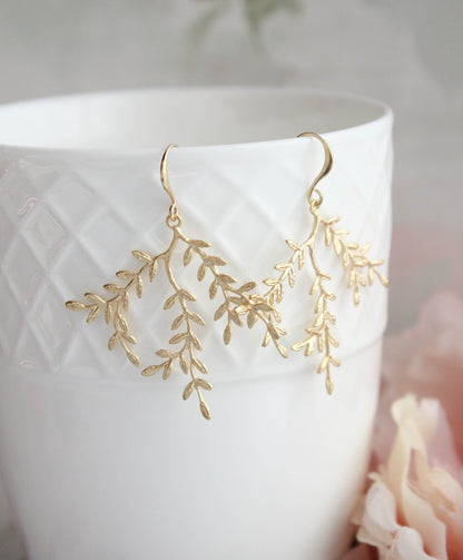 Leafy Branch Earrings (3 Options)