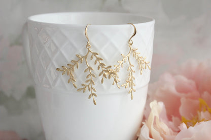 Leafy Branch Earrings (3 Options)