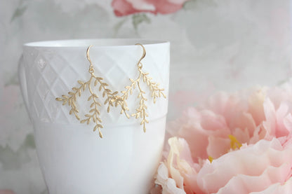 Leafy Branch Earrings (3 Options)