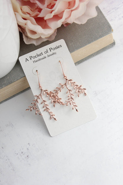 Leafy Branch Earrings (3 Options)