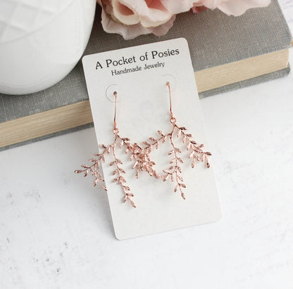 Leafy Branch Earrings (3 Options)