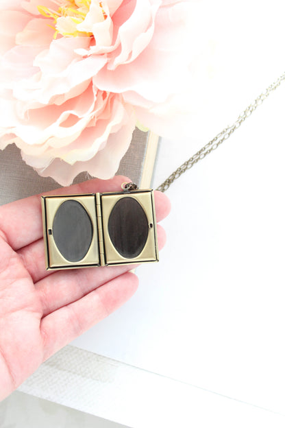 Big Floral Cameo Book Locket (3 Styles)