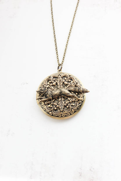 Fox Photo Locket Necklace