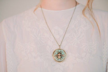 Honey Bee Locket Necklace