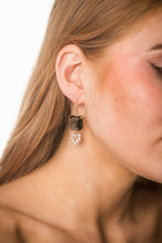 Load image into Gallery viewer, Art Deco Earrings | Glass Leaf Drops (4 Colors)