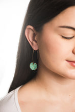 Load image into Gallery viewer, Verdigris Leaf Earrings | Lily Pad or Ivy Leaf