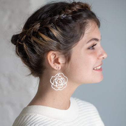Rose Filigree Earrings (3 Colors)