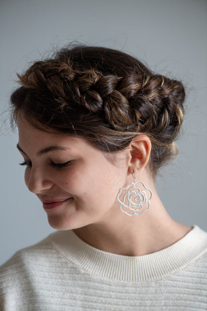 Rose Filigree Earrings (3 Colors)