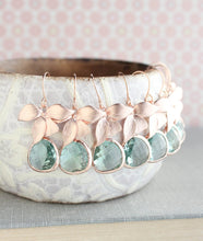 Load image into Gallery viewer, Rose Gold Orchid Earrings (10 Colors)