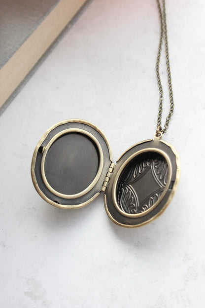 Lily of the Valley Photo Locket Necklace