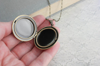 Floral Locket Necklace | Aqua and Pink
