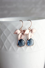 Load image into Gallery viewer, Rose Gold Orchid Earrings (10 Colors)