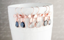 Load image into Gallery viewer, Rose Gold Orchid Earrings (10 Colors)