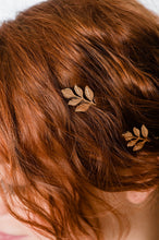 Load image into Gallery viewer, Leaf Bobby Pins | Rose Gold Branch Hair Pin