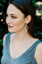 Load image into Gallery viewer, Gold Laurel Hoop Earrings (12 Colors)