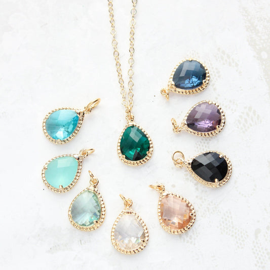 Glass Teardrop Necklace (more options)