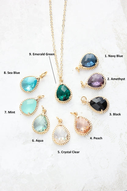 Glass Teardrop Necklace (more options)