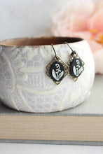 Load image into Gallery viewer, Lily of the Valley Earrings| Black Cameo Earrings