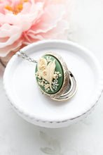Load image into Gallery viewer, Lily of the Valley Cameo Necklace | Photo Locket Necklace