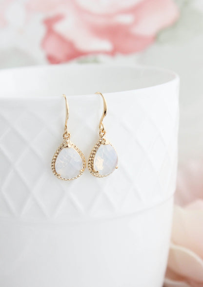 Glass Teardrop Earrings (3 Options)