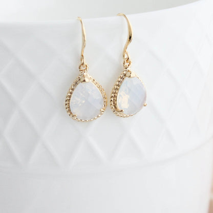 Glass Teardrop Earrings (3 Options)