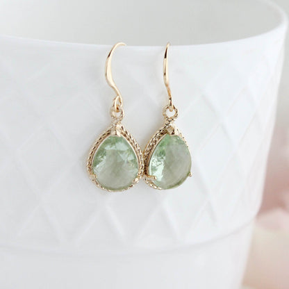 Glass Teardrop Earrings (3 Options)