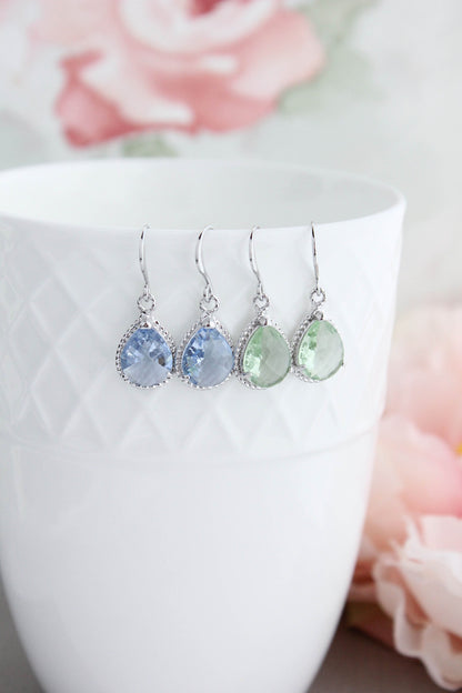 Glass Teardrop Earrings (2 options)