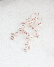 Load image into Gallery viewer, Rose Gold Branch Earrings | Leaf Earrings