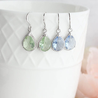 Glass Teardrop Earrings (2 options)