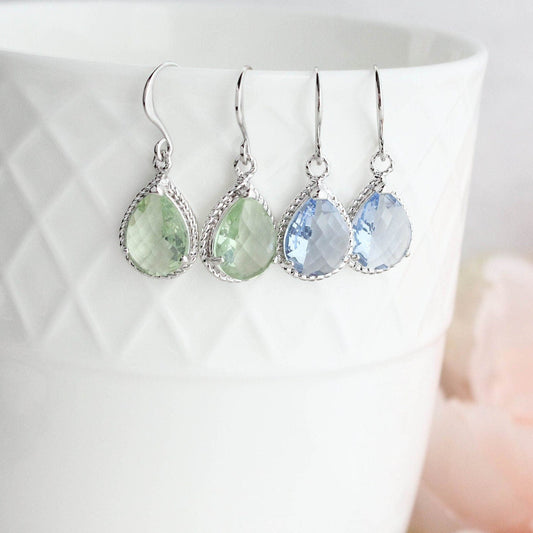 Glass Teardrop Earrings (2 options)