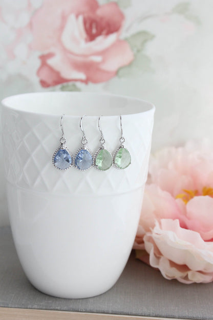 Glass Teardrop Earrings (2 options)
