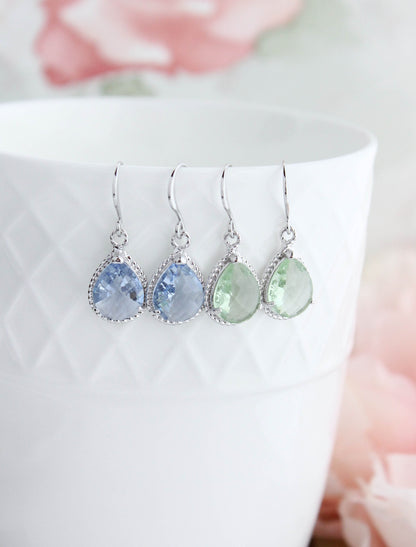 Glass Teardrop Earrings (2 options)