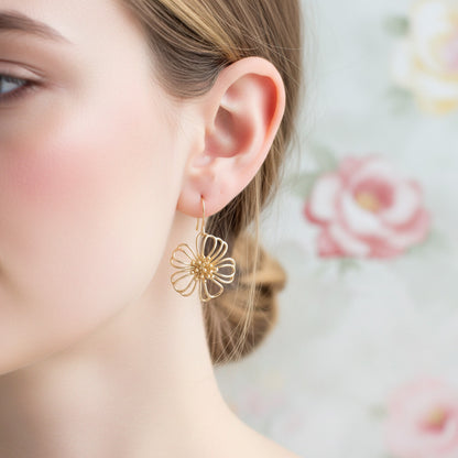 Silver Flower Earrings