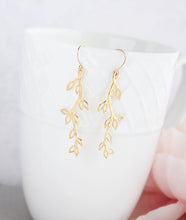Load image into Gallery viewer, Rose Gold Branch Earrings | Leaf Earrings